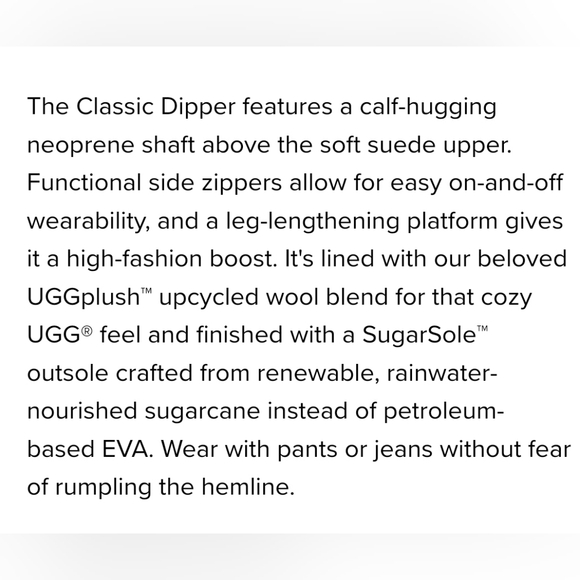 UGG Classic Dipper Platform Suede Boots Sand Women's 8 - Picture 7 of 9